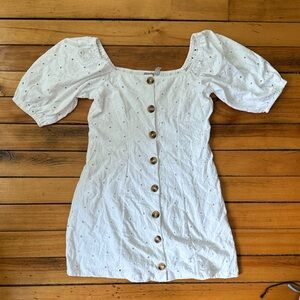 ASOS White Eyelet Mini Dress
